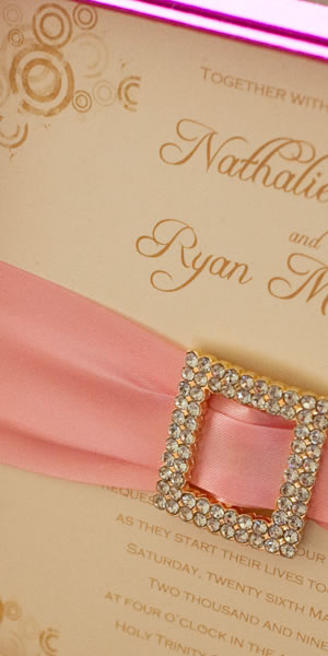 silk luxury wedding invitation